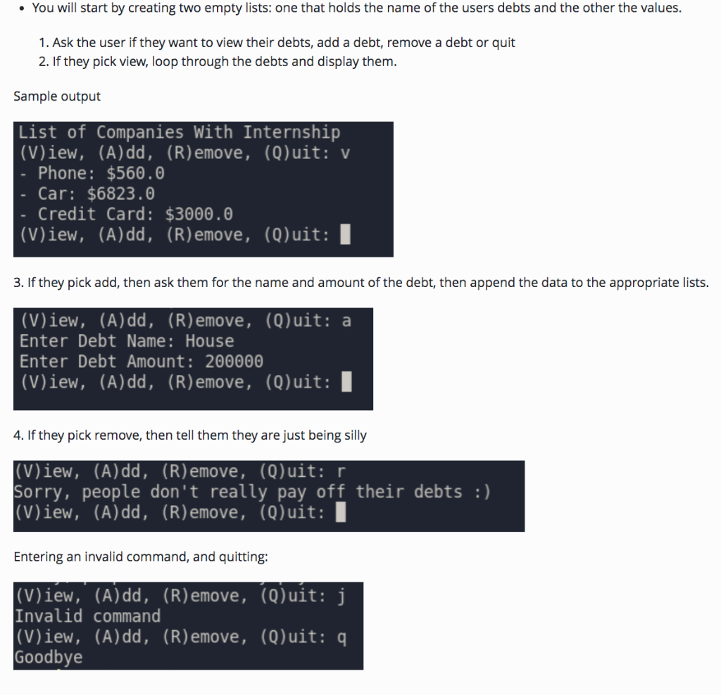 Solved Hello, I need a python code for 2 lists , one that | Chegg.com