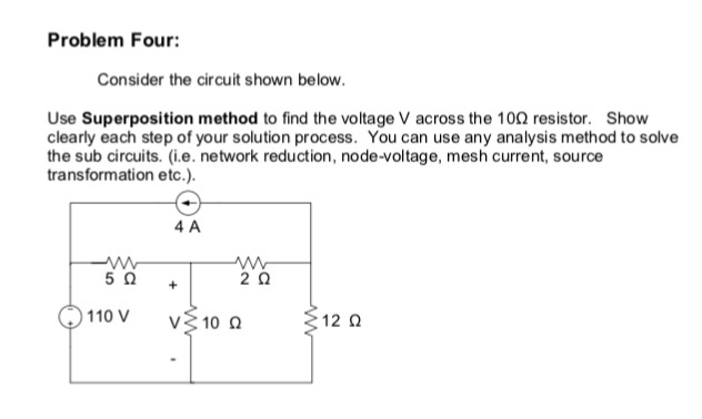 Solved Problem Four: Consider the circuit shown below. Use | Chegg.com
