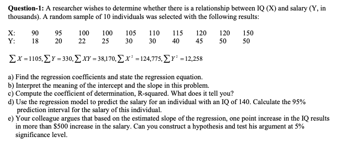 Solved Question-1: A researcher wishes to determine whether | Chegg.com