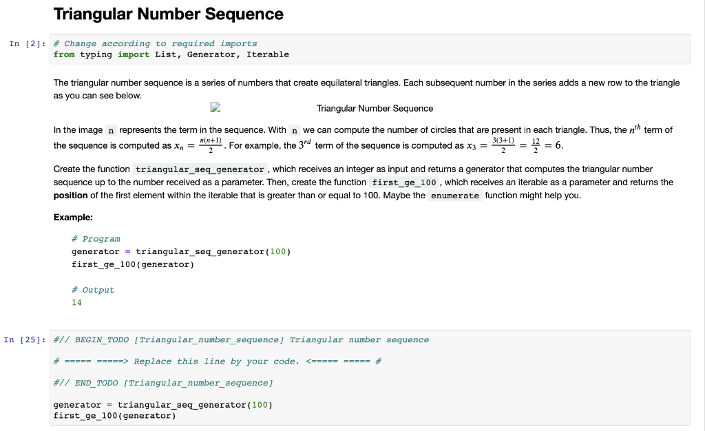 Solved The triangular number sequence is a series of numbers