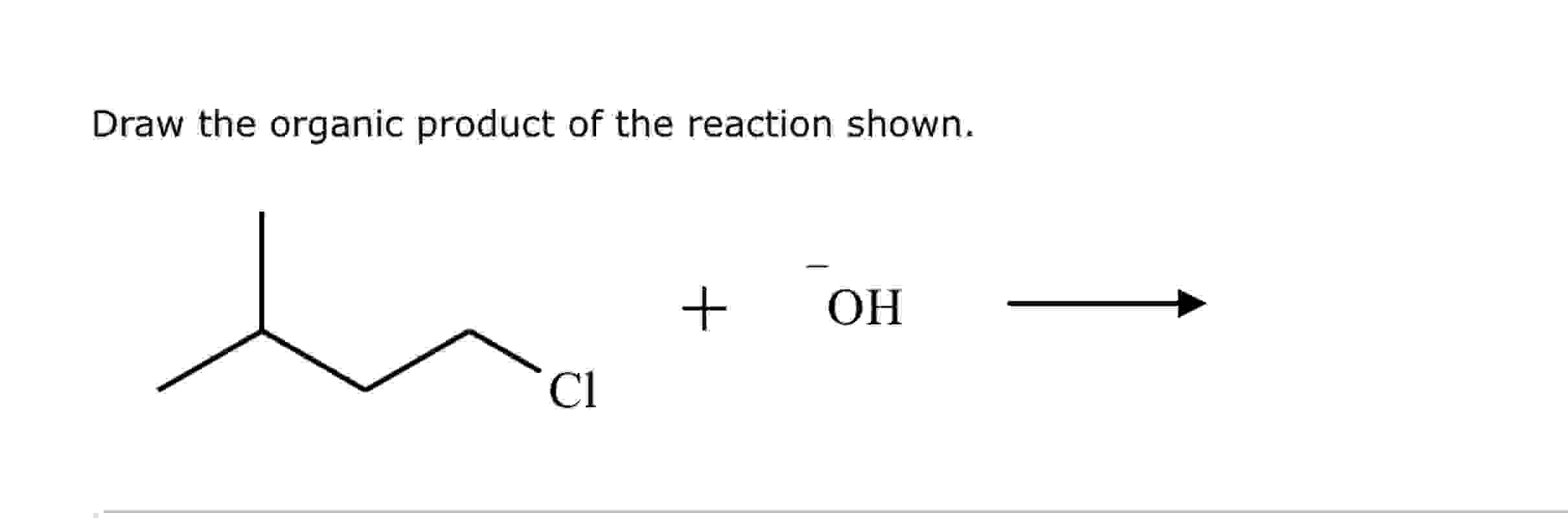 Solved Draw the organic product of the reaction shown.Please
