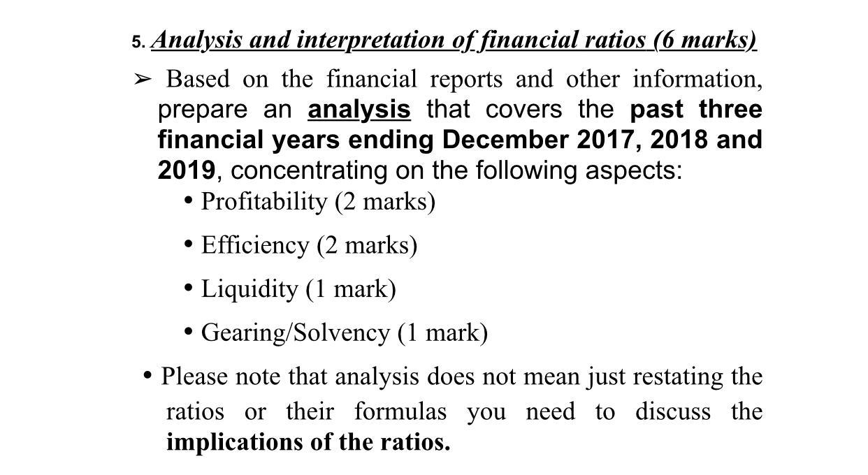 . 5. Analysis And Interpretation Of Financial Ratios | Chegg.com