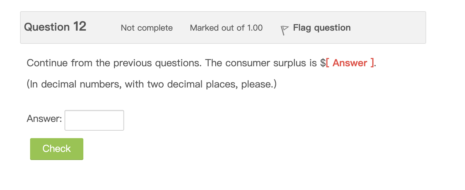 Solved Question 10 Not complete Marked out of 1.00 p Flag | Chegg.com