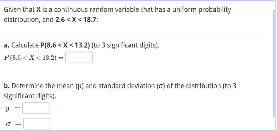 Solved Given that X is a continuous random variable that has | Chegg.com