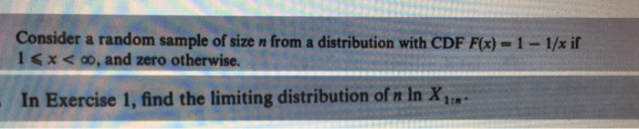 Solved Consider a random sample of size n from a | Chegg.com