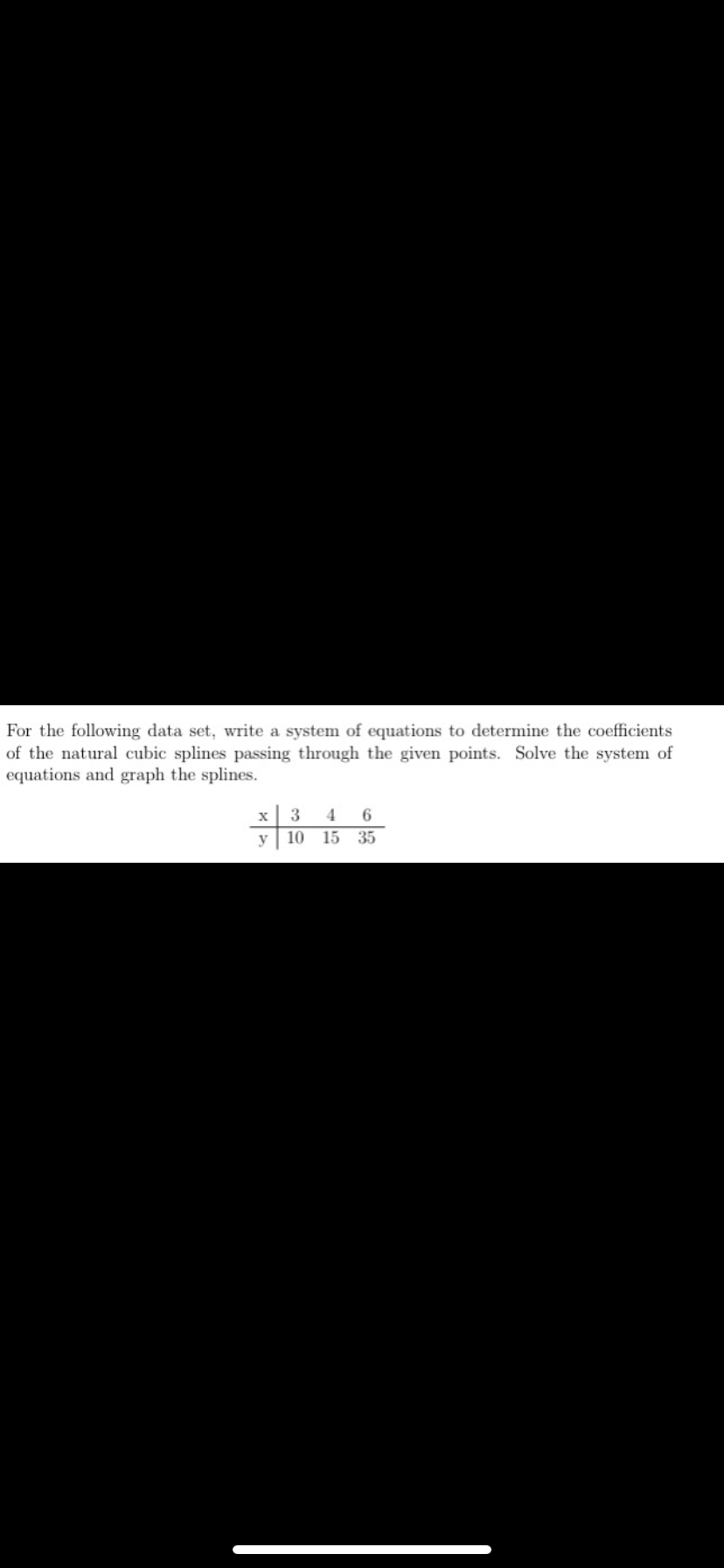 Solved For the following data set, write a system of | Chegg.com