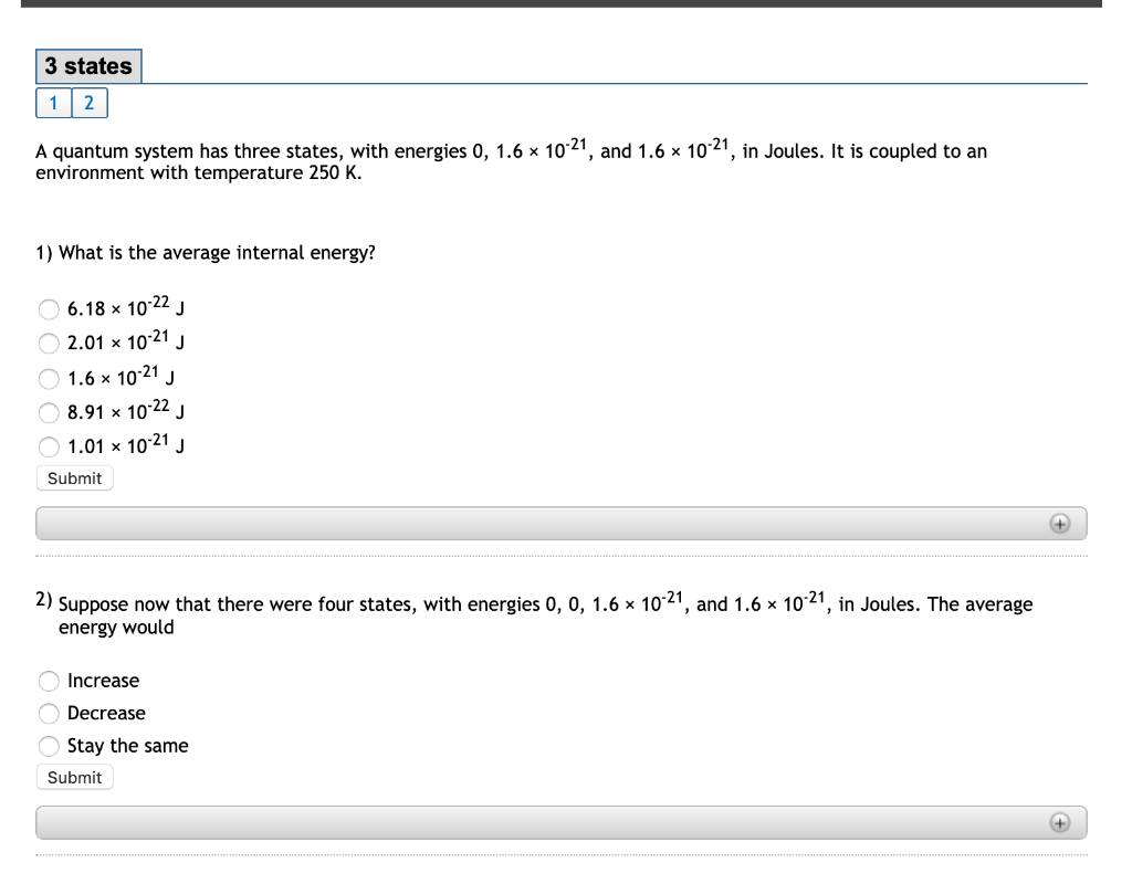 Solved 3 states 1 2 A quantum system has three states, with | Chegg.com