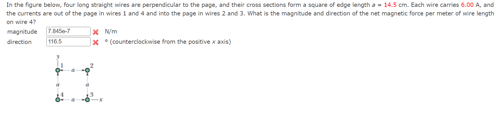 Solved In the figure below, four long straight wires are | Chegg.com