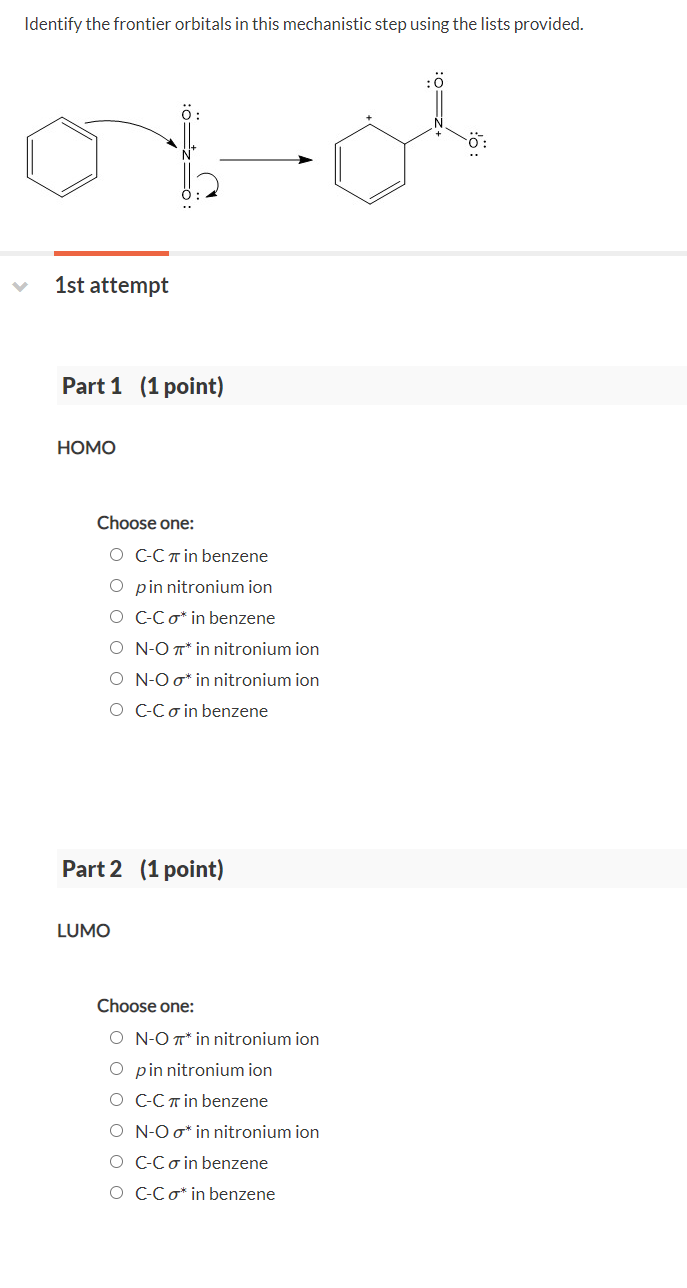 Solved Identify the frontier orbitals in this mechanistic | Chegg.com