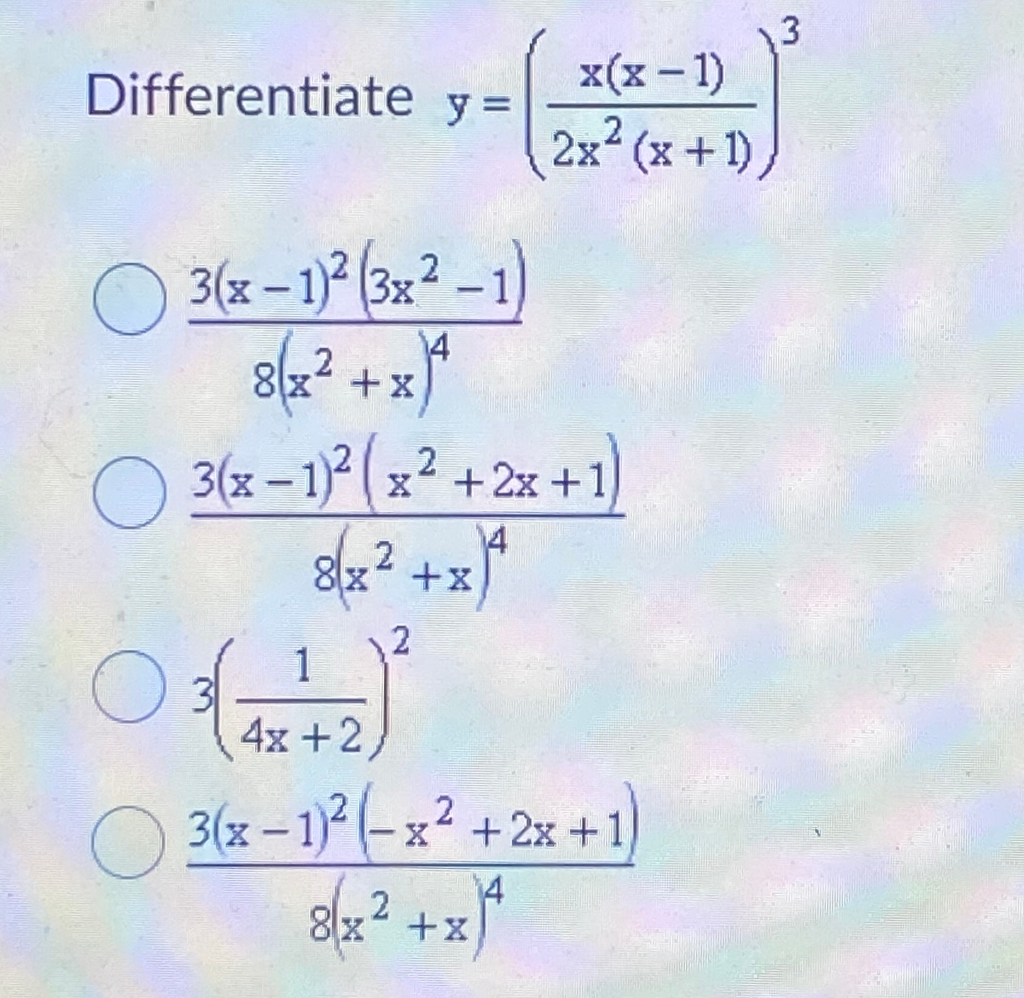 Solved 13 Differentiate Y X X 1 2x2 X 1 4 3 X 1 2 Chegg Com