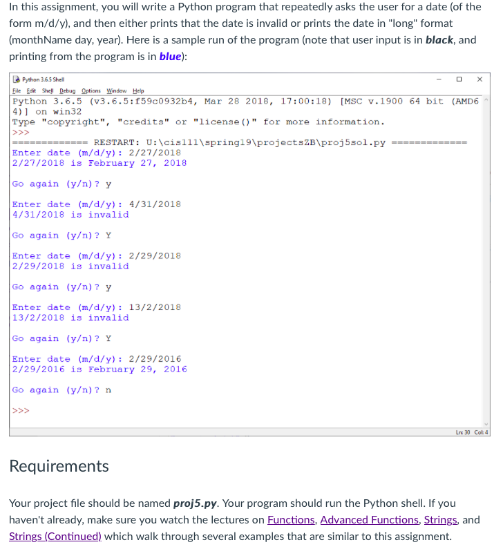 Solved In this assignment, you will write a Python program | Chegg.com