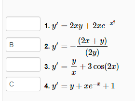 Solved (1 point) Match the following equations with their | Chegg.com
