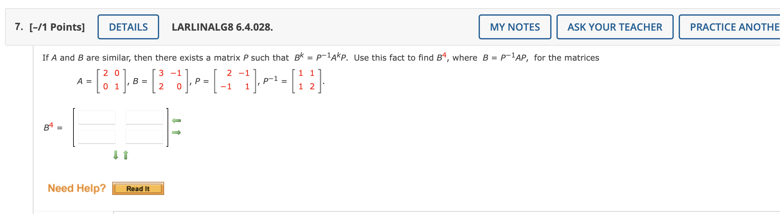 Solved /1 Points] LARLINALG8 6.4.028. If A and B are | Chegg.com