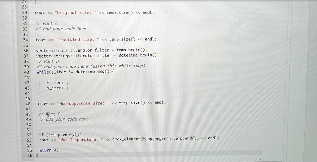 Solved C++ Lab - Vectors Learning Objectives "clean up" a | Chegg.com