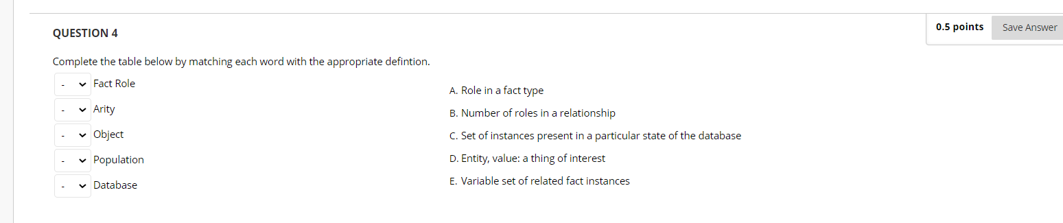 Solved QUESTION 4 0 5 Points Save Answer Complete The Table Chegg