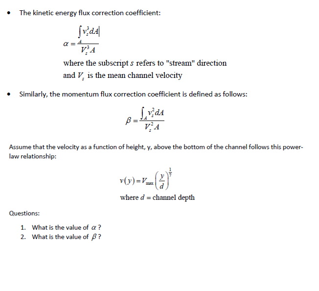 Solved • The energy flux correction coefficient