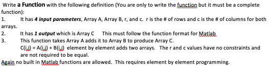 Solved 1. Write a Function with the following definition | Chegg.com