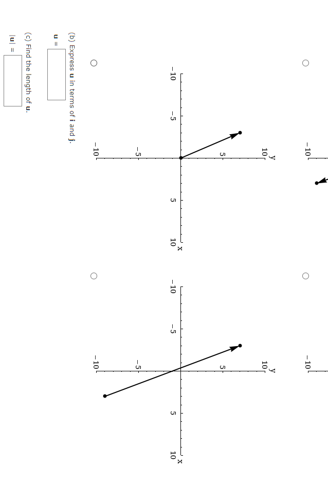 Solved Let u be the vector with initial point P(3,−9) and | Chegg.com