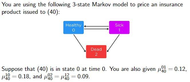 Solved You Are Using The Following 3-state Markov Model To | Chegg.com