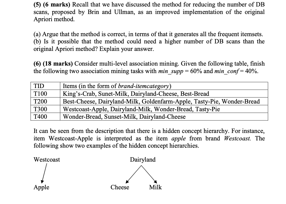 Solved The Following Questions Are For Data Mining. Please | Chegg.com