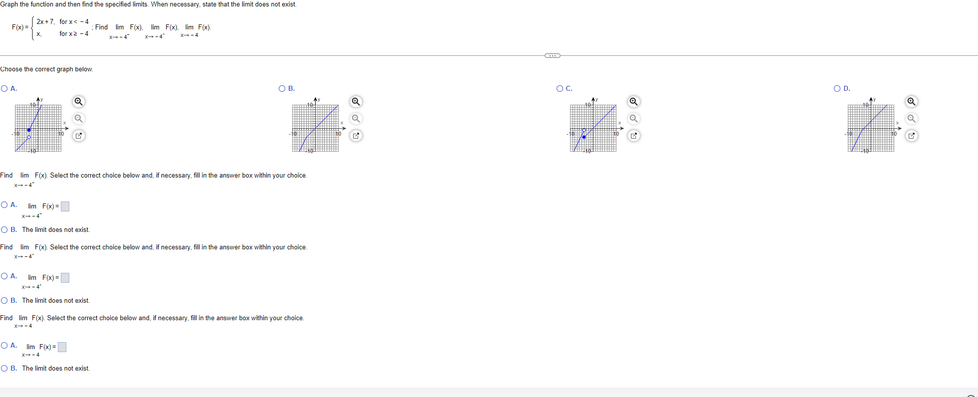 Solved F(x)={2x+7,x, for x