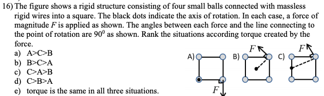 Solved 16) The figure shows a rigid structure consisting of | Chegg.com