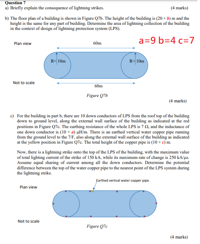 Solved ©) Building in Figure 4 need to be protected with