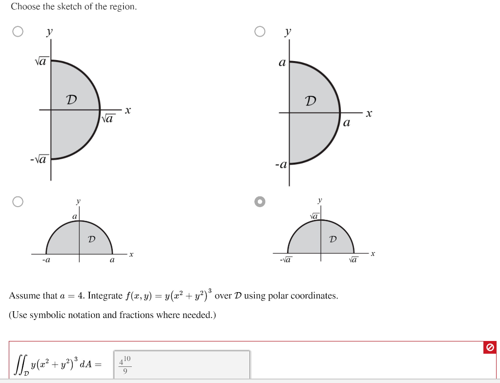 Solved Choose The Sketch Of The Region O U D Tax Va Chegg Com