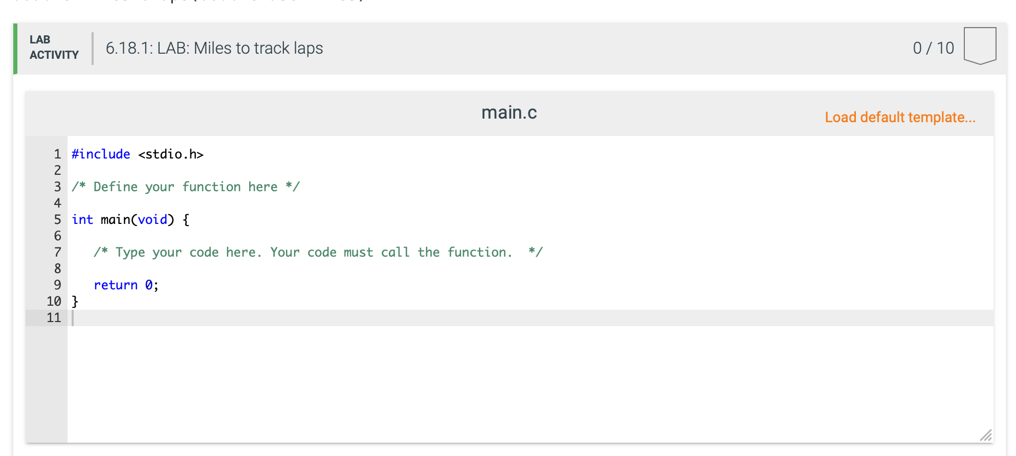 Solved One lap around a standard highschool running track