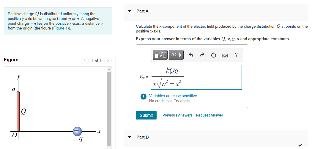 Solved Part A Positive Charge Q Is Distributed Uniformly Chegg Com