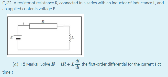 Solved Q-22 A Resistor Of Resistance R, Connected In A | Chegg.com