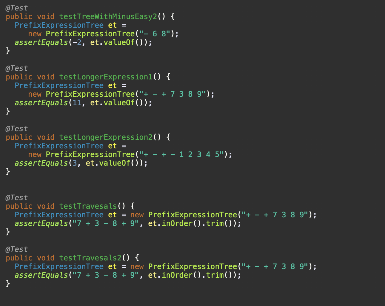 Solved . Using the code demo PrefixExpression Tree.java, add | Chegg.com