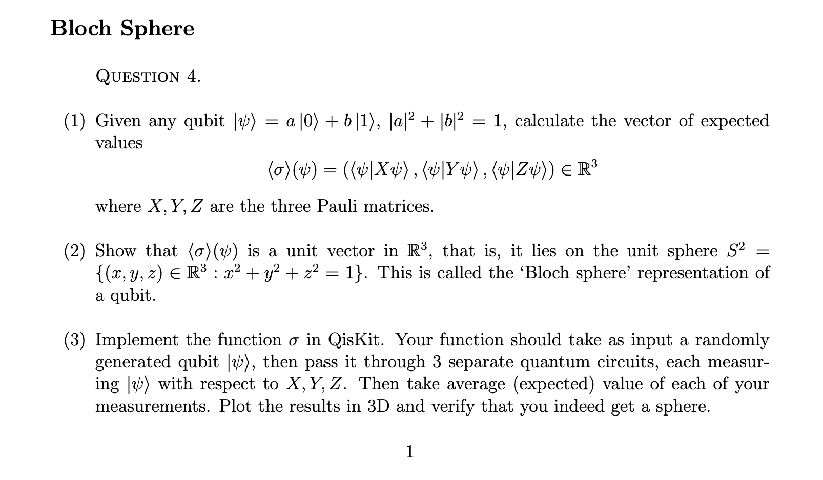 Solved 1 Given Any Qubit ∣ψ A∣0 B∣1 ∣a∣2∣b∣21 7736