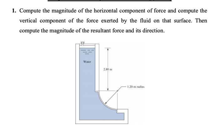 Solved 1. Compute the magnitude of the horizontal component | Chegg.com