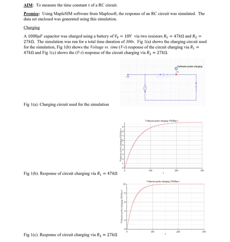 Solved AIM: To Measure The Time Constant T Of A RC Circuit. | Chegg.com