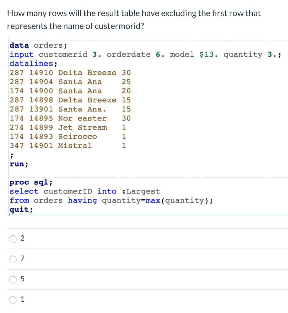 Solved How many rows will the result table have excluding Chegg