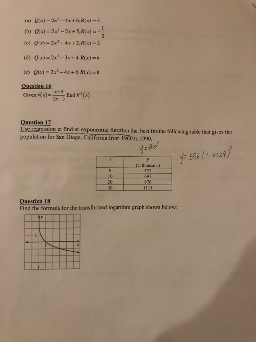 Solved Practice Final Exanm Math 141 15 Name Find the | Chegg.com
