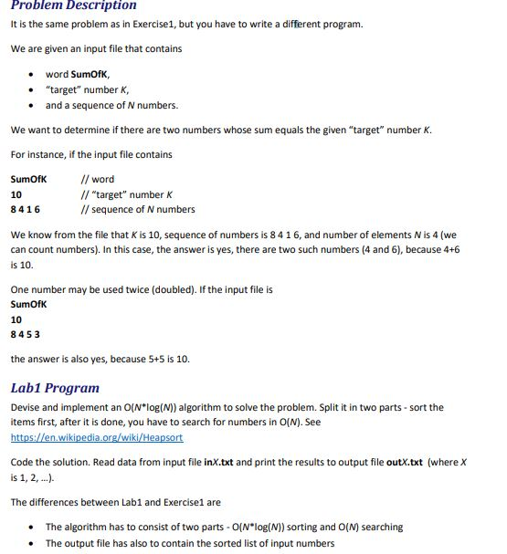 Solved Problem Description It is the same problem as in | Chegg.com