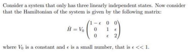 Solved Consider a system that only has three linearly | Chegg.com