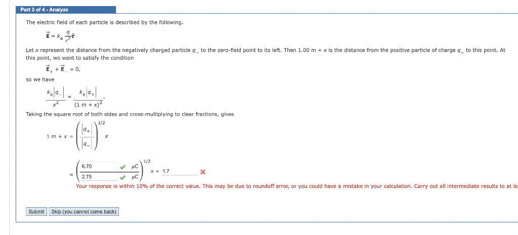 Solved Part 3 of 4 - Analyze The electric field of each | Chegg.com