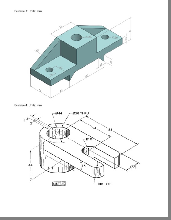 Solved Use third angle projection to draw the front right | Chegg.com