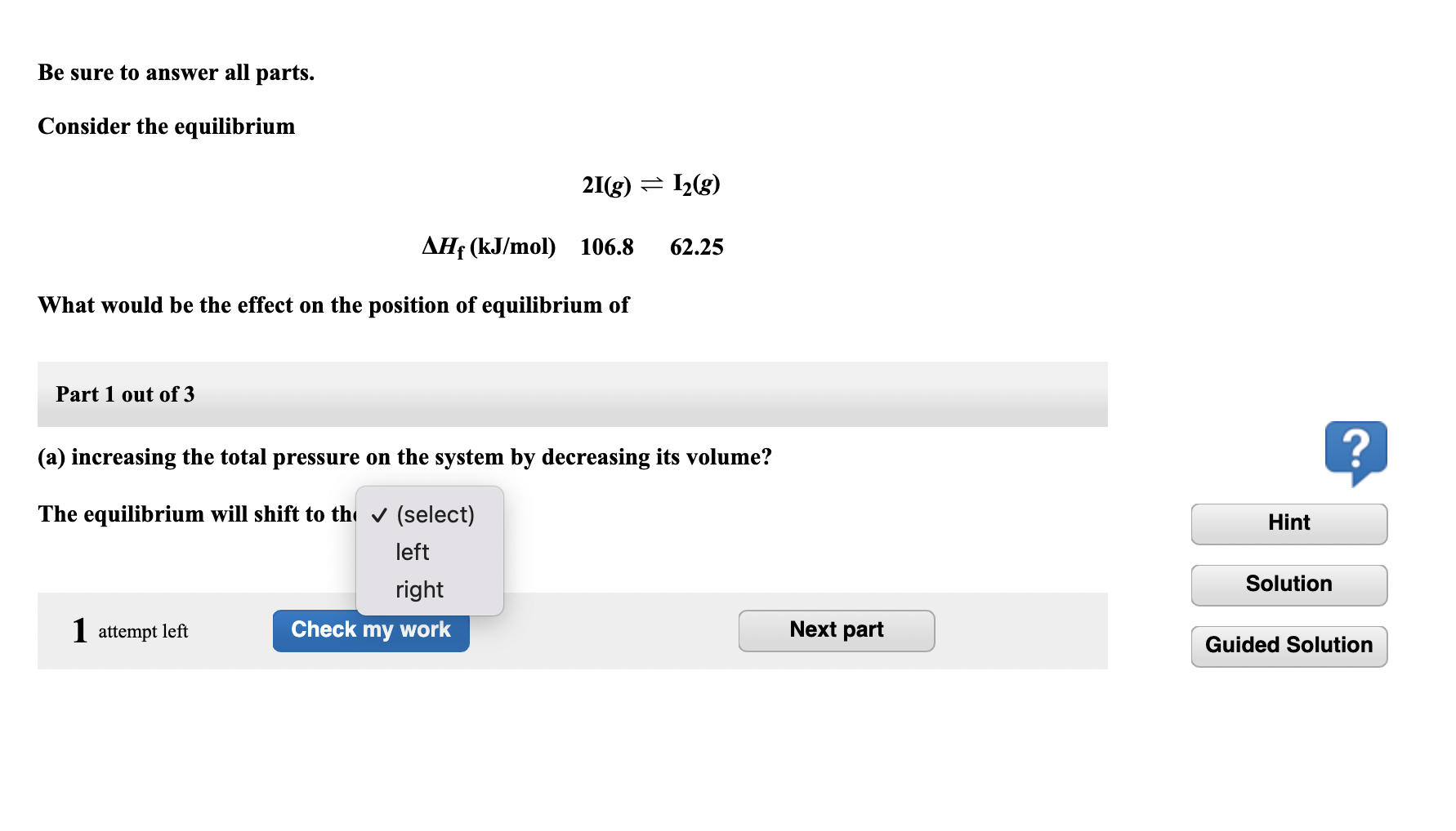 Solved Be sure to answer all parts. The equilibrium constant | Chegg.com