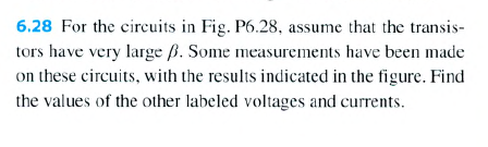 Solved 6.28 For the circuits in Fig. P6.28, assume that the | Chegg.com