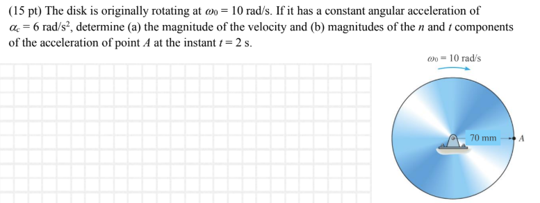 Solved Pt The Disk Is Originally Rotating Chegg Com