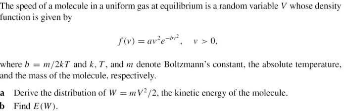 Solved The Speed Of A Molecule In A Uniform Gas At | Chegg.com