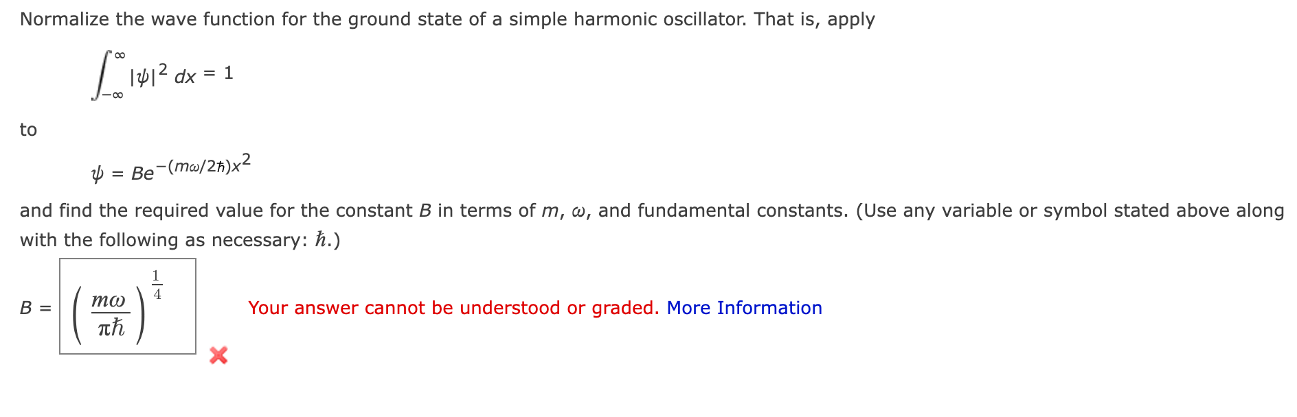 Solved Normalize the wave function for the ground state of | Chegg.com