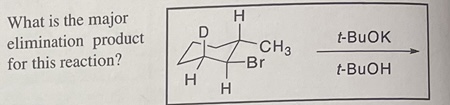 Solved What is the major elimination product for this | Chegg.com