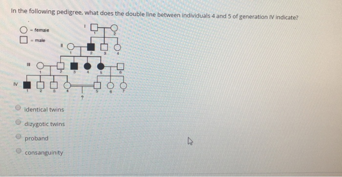 solved-in-the-following-pedigree-what-does-the-double-line-chegg