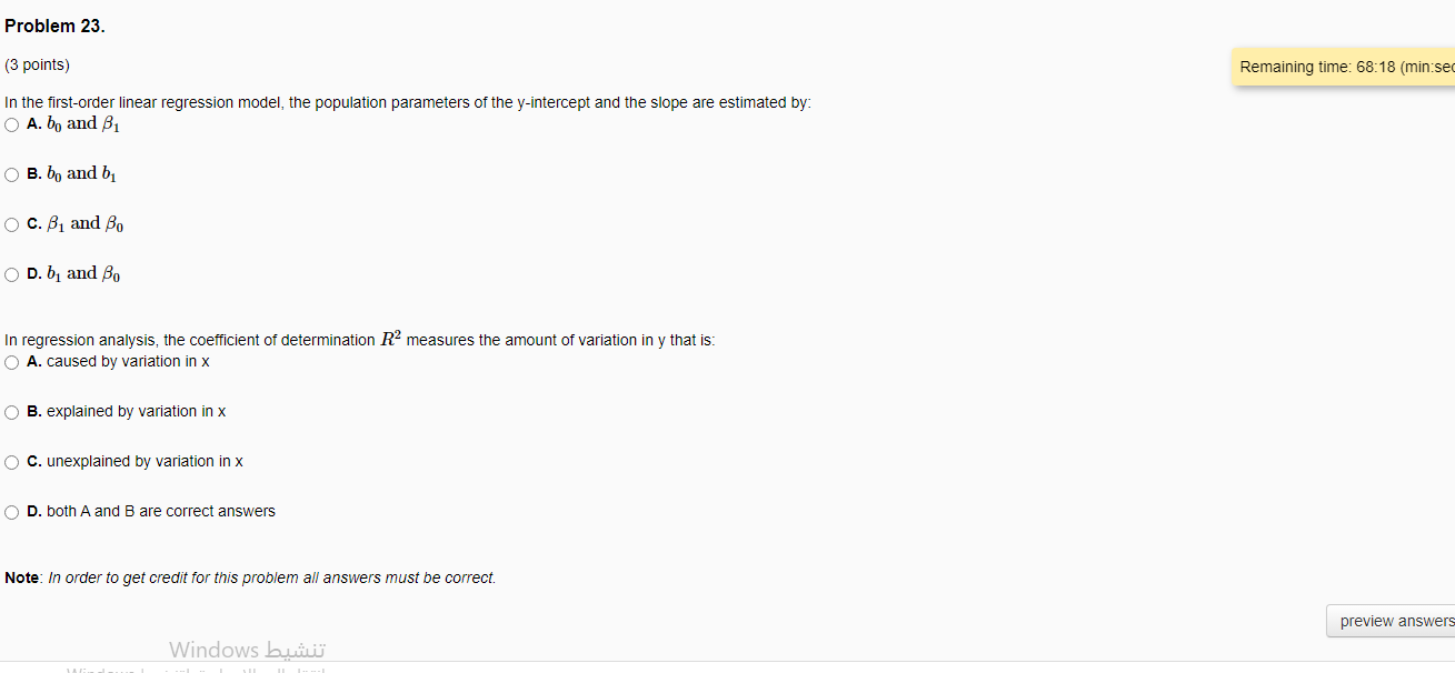 Solved problem 23 3 points remaining time 68 18 min se chegg