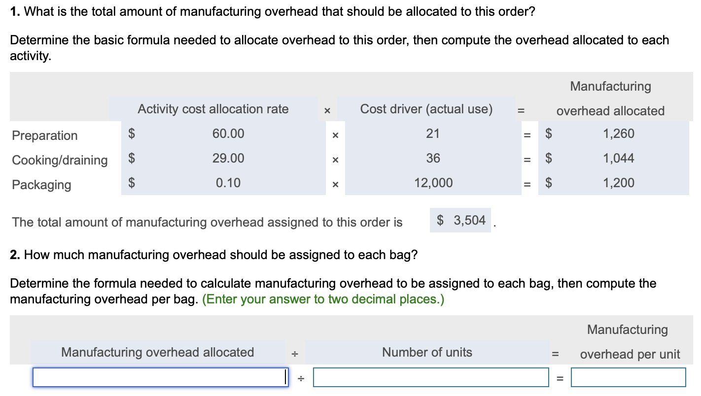 Solved NatureMade Snacks just received an order to produce